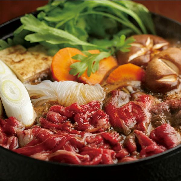 すき焼き　調理画像