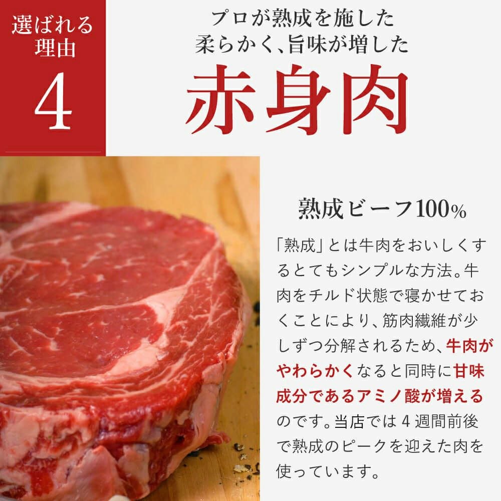 1ポンドステーキ　赤身肉説明